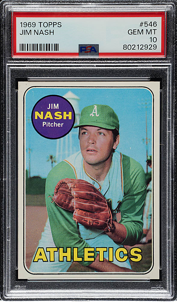 1969 Topps #546 Jim Nash PSA GEM MINT 10