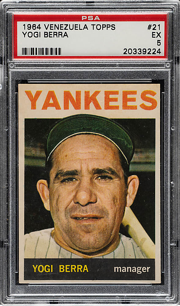 1964 Topps Venezuelan #21 Yogi Berra PSA EX 5