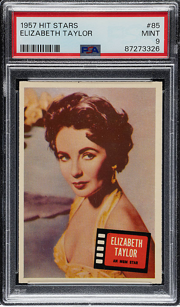 1957 Topps "Hit Stars" #85  Elizabeth Taylor PSA MINT 9
