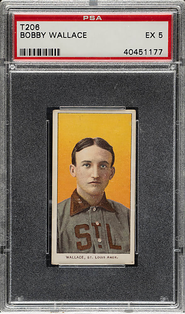 1909-1911 T206 White Border Bobby Wallace Portrait PSA EX 5
