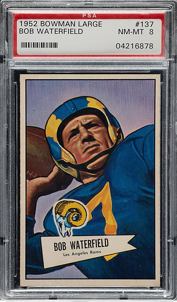 1952 Bowman Large Football #137 Bob Waterfield PSA NM-MT 8