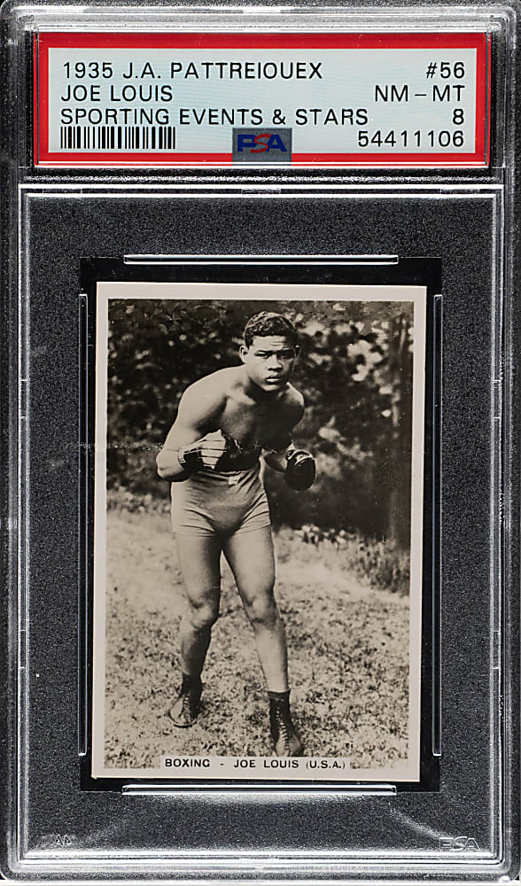 1935 J.A. Pattreiouex "Sporting Events & Stars" #56 Joe Louis PSA NM-MT 8