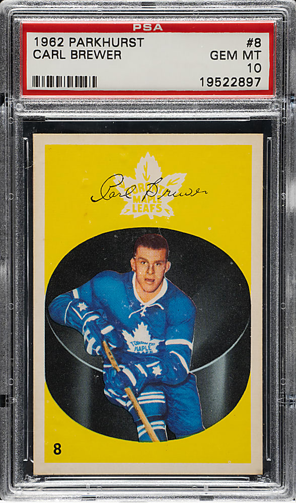 1962-1963 Parkhurst Hockey #8 Carl Brewer PSA GEM MINT 10