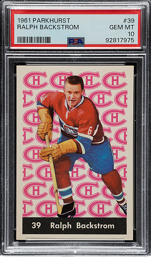 1961-1962 Parkhurst Hockey #39 Ralph Backstrom PSA GEM MINT 10