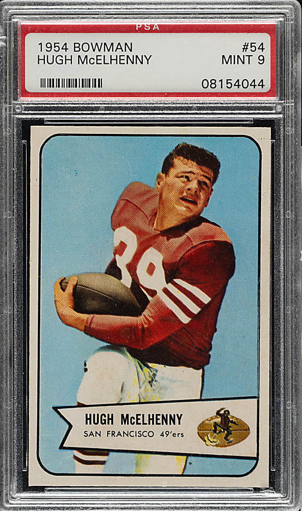 1954 Bowman Football #54 Hugh McElhenny PSA MINT 9