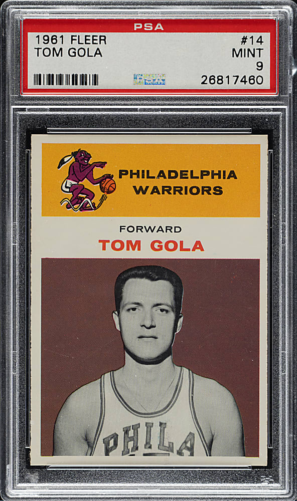 1961-1962 Fleer Basketball #14 Tom Gola PSA MINT 9