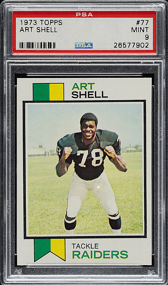 1973 Topps Football #77 Art Shell Rookie PSA MINT 9