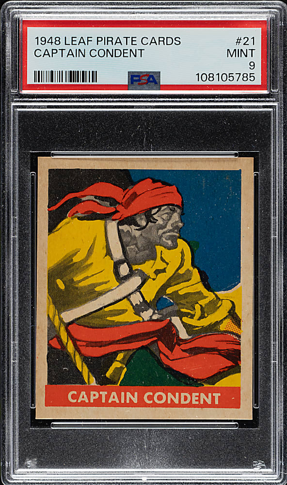 1948 Leaf "Pirates" #21 Captain Condent PSA MINT 9