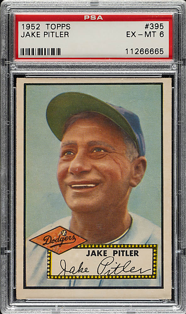 1952 Topps #395 Jake Pitler PSA EX-MT 6