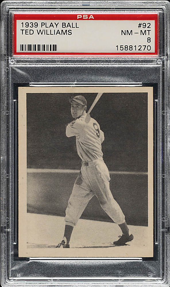 1939 R334 Play Ball #92 Ted Williams Rookie PSA NM-MT 8
