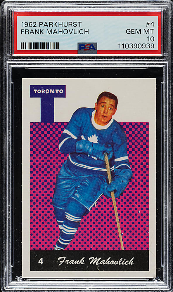 1962-1963 Parkhurst Hockey #4 Frank Mahovich PSA GEM MINT 10