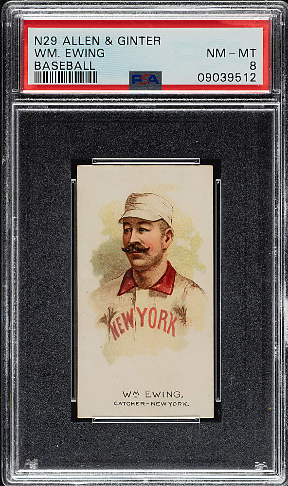 1889 N29 Allen & Ginter Buck Ewing PSA NM-MT 8