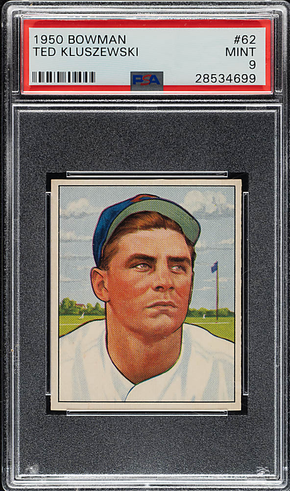 1950 Bowman #62 Ted Kluszewski PSA MINT 9