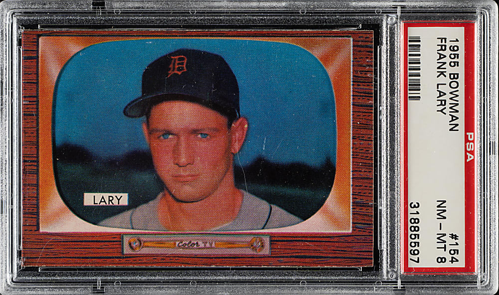 1955 Bowman #154 Frank Lary PSA NM-MT 8