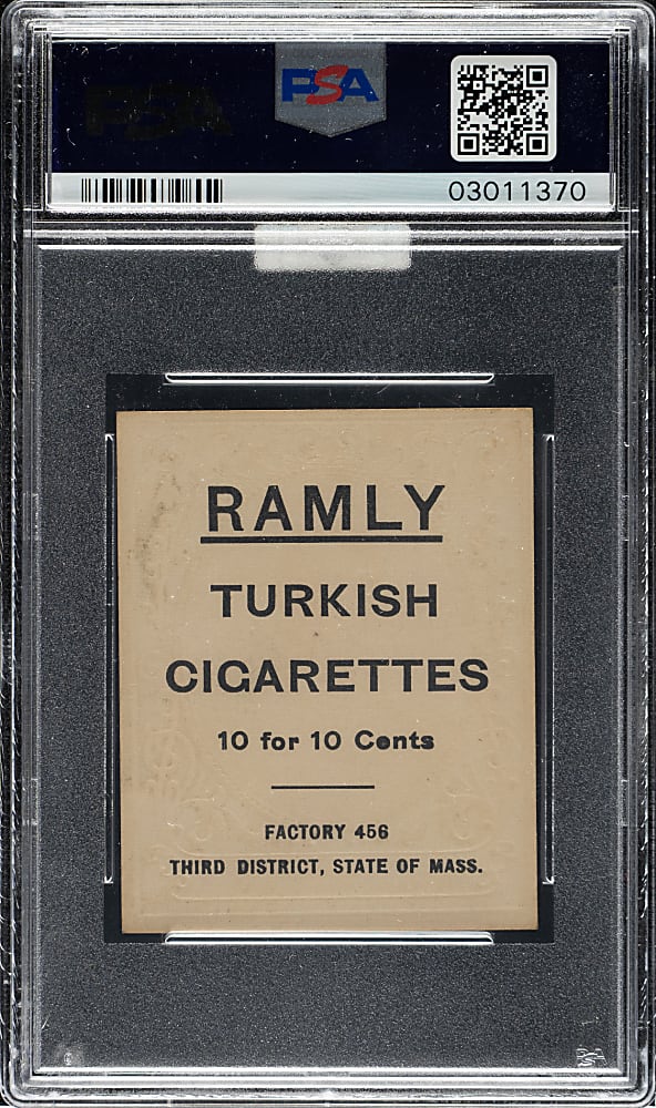 1909 T204 Ramly Tobacco Eddie Plank PSA NM-MT 8 (MBA Gold Diamond)