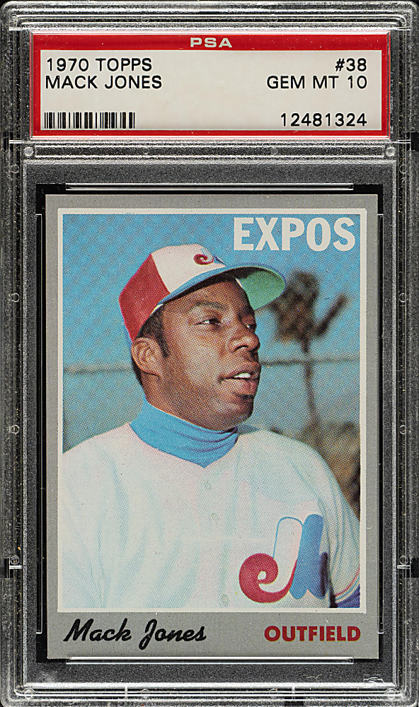 1970 Topps #38 Mack Jones PSA GEM MINT 10