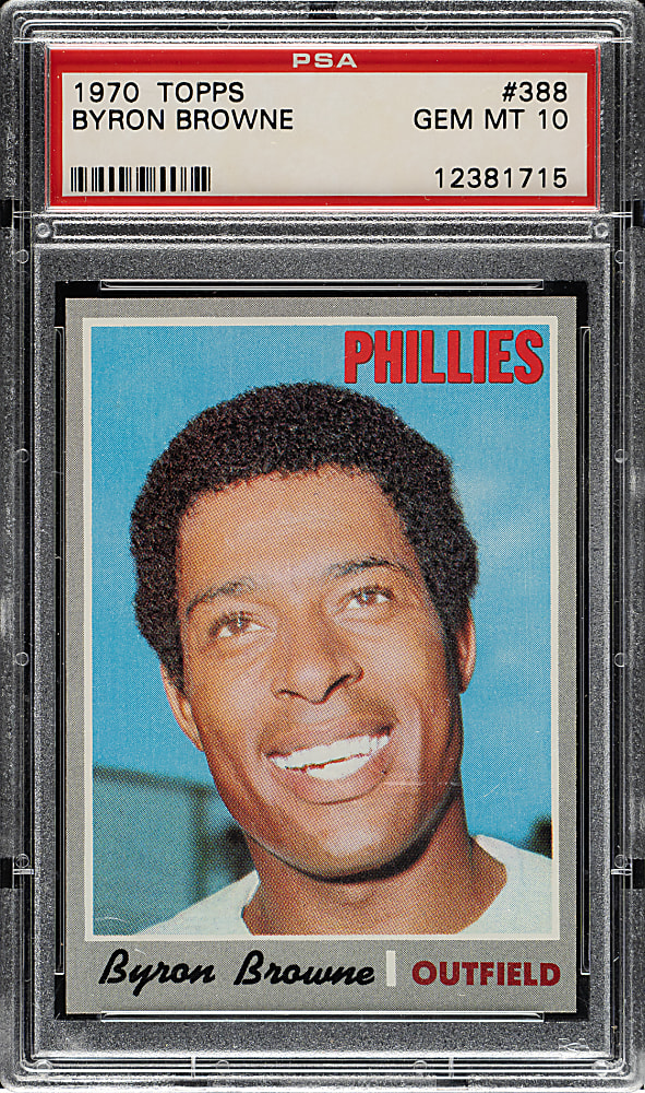 1970 Topps #388 Byron Browne PSA GEM MINT 10
