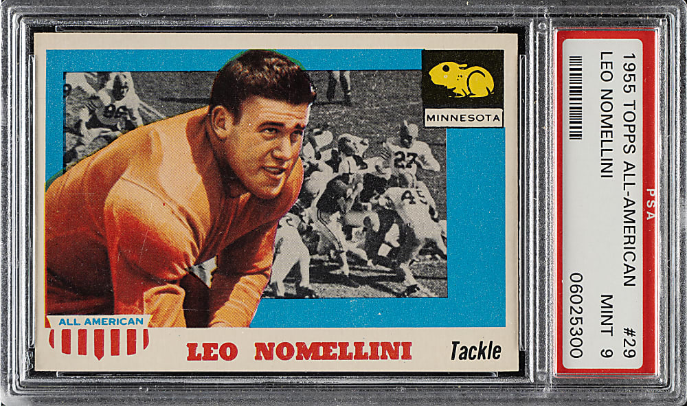1955 Topps All-American Football #29 Leo Nomellini PSA MINT 9 - Highest Graded!