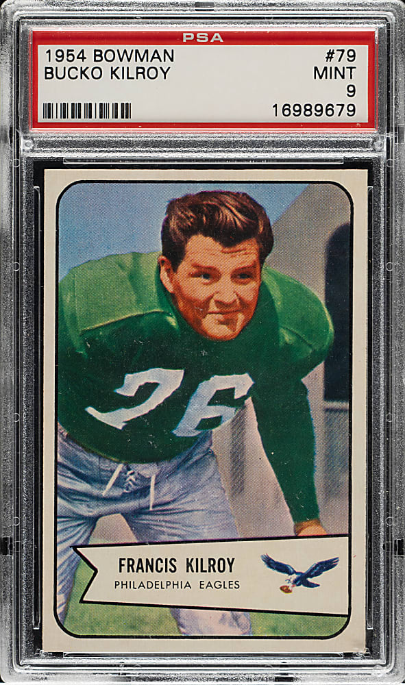 1954 Bowman Football #79 Bucko Kilroy PSA MINT 9 - Highest Graded!