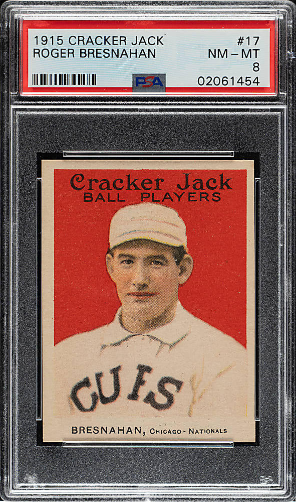1915 E145 Cracker Jack #17 Roger Breshnahan PSA NM-MT 8