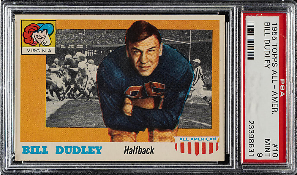 1955 Topps All-American Football #10 Bill Dudley PSA MINT 9