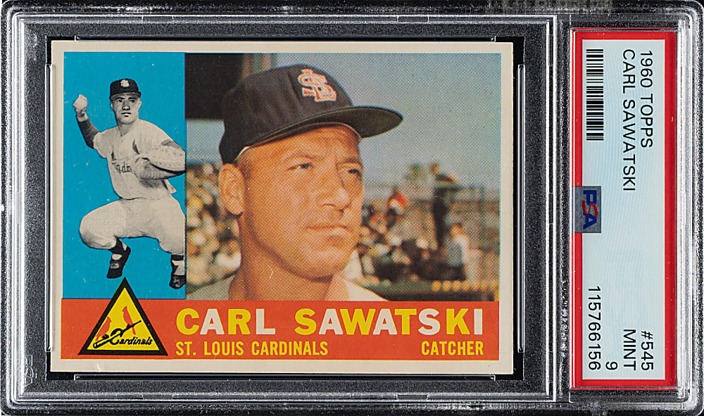 1960 Topps #545 Carl Sawatski PSA MINT 9 - Highest Graded!