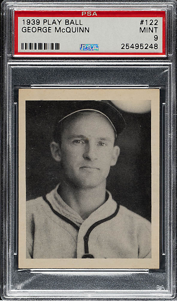 1939 R334 Play Ball #122 George McQuinn PSA MINT 9 - 1 of 4 - Highest Graded!