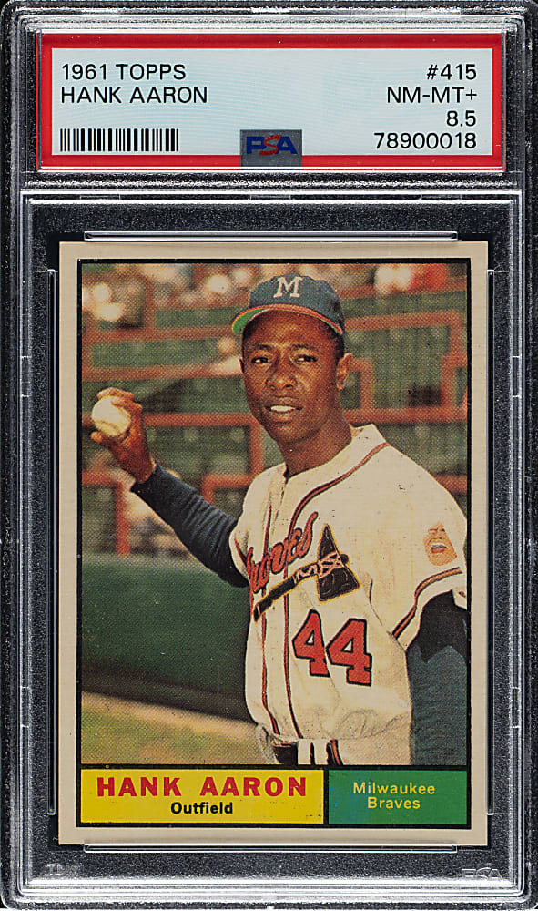 1961 Topps #415 Hank Aaron PSA NM-MT+ 8.5