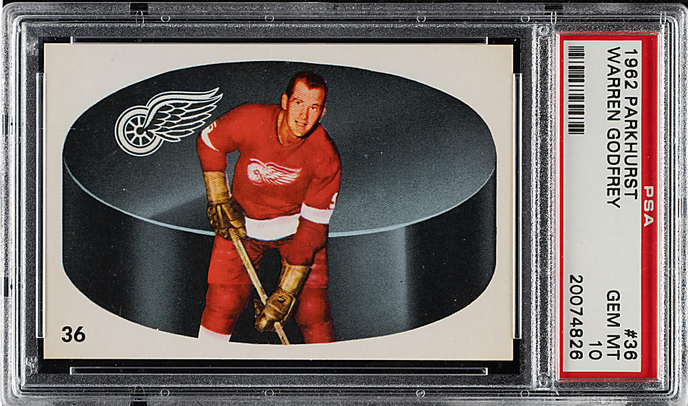 1962-1963 Parkhurst Hockey #36 Warren Godfrey PSA GEM MINT 10