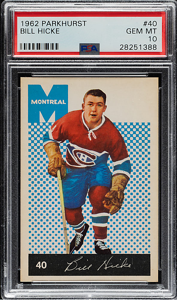 1962-1963 Parkhurst Hockey #40 Bill Hicke PSA GEM MINT 10