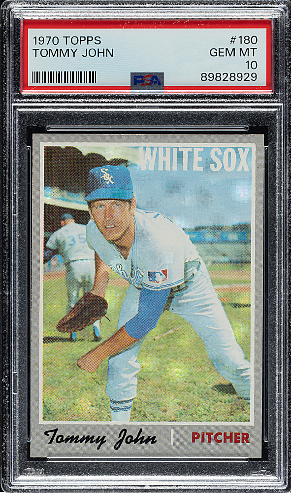 1970 Topps #180 Tommy John  PSA GEM MINT 10
