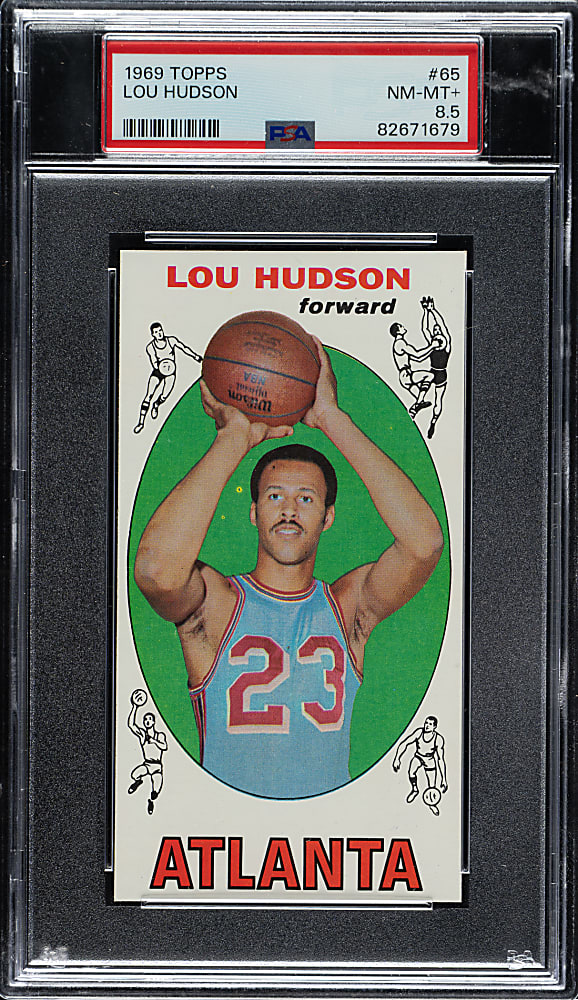 1969-1970 Topps Basketball #65 Lou Hudson PSA NM-MT+ 8.5