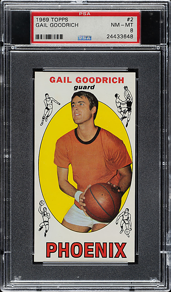 1969-1970 Topps Basketball #2 Gail Goodrich Rookie PSA NM-MT 8