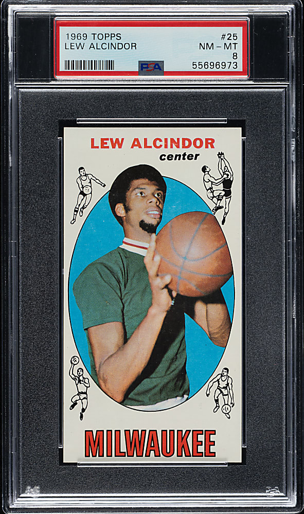 1969-1970 Topps Basketball #25 Lew Alcindor Rookie PSA NM-MT 8