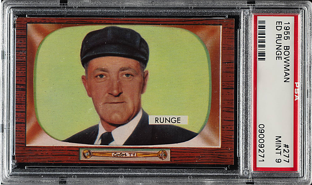 1955 Bowman #277 Ed Runge PSA MINT 9 - 1 of 3 - Highest Graded!