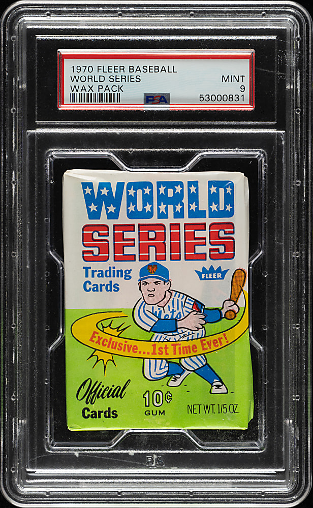 1970 Fleer World Series Unopened Wax PSA MINT 9