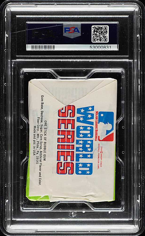 1970 Fleer World Series Unopened Wax PSA MINT 9
