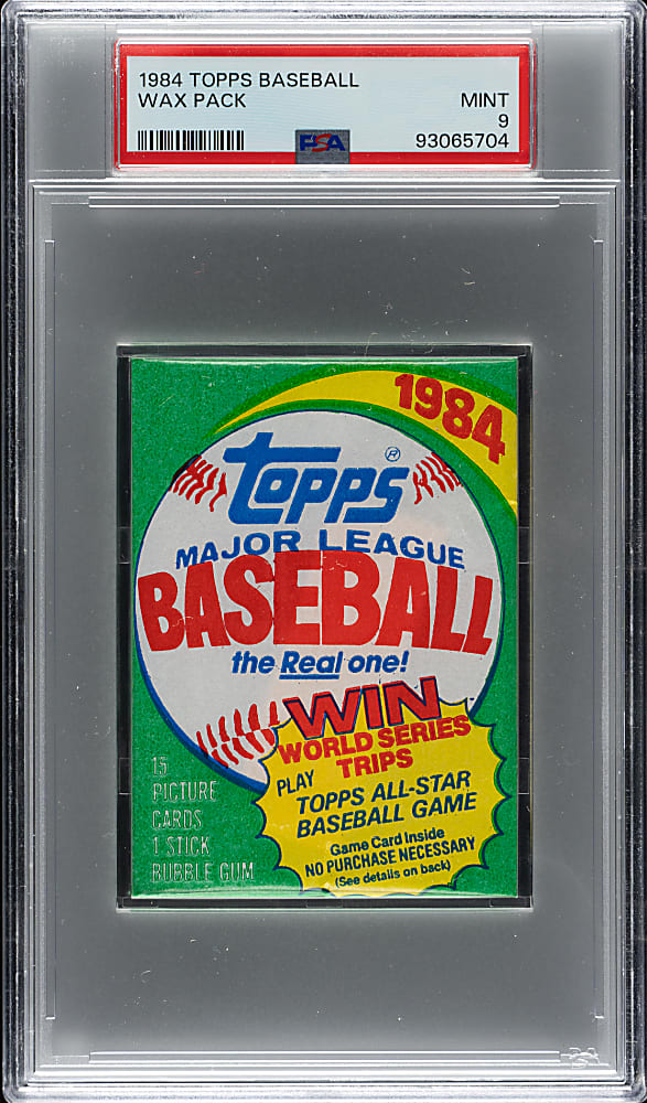 1984 Topps Unopened Wax Pack PSA MINT 9