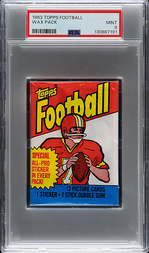1983 Topps Football Unopened Wax Pack PSA MINT 9