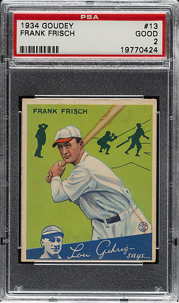 1934 R320 Goudey #13 Frank Frisch PSA GOOD 2