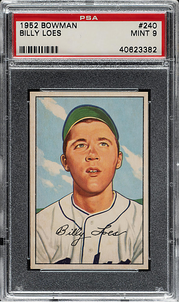1952 Bowman #240 Billy Loes PSA MINT 9