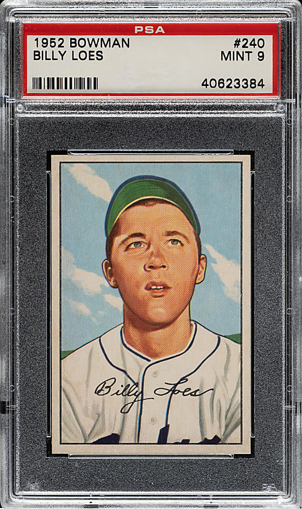 1952 Bowman #240 Billy Loes PSA MINT 9