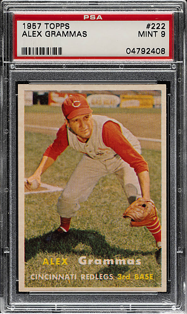 1957 Topps #222 Alex Grammas PSA MINT 9