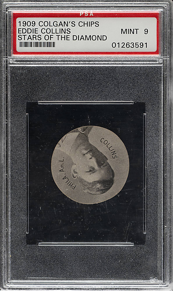 1909-1911 E254 Colgan's Chips Eddie Collins PSA MINT 9 - 1 of 2 - Highest Graded!