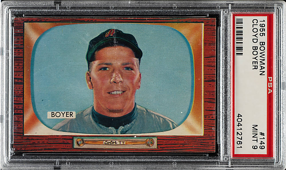 1955 Bowman #149 Cloyd Boyer PSA MINT 9