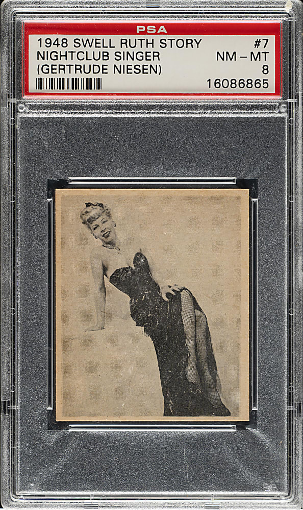 1948 Swell Babe Ruth Story #7 Gertrude Niesen PSA NM-MT 8