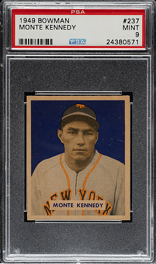 1949 Bowman #237 Monte Kennedy PSA MINT 9