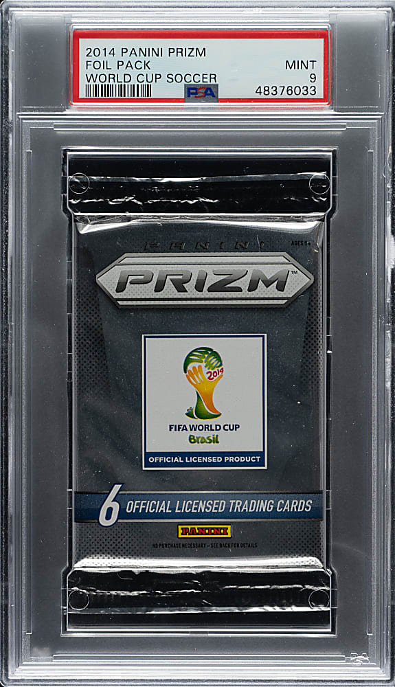 2014 Panini Prizm FIFA World Cup Soccer Unopened Foil Pack PSA MINT 9