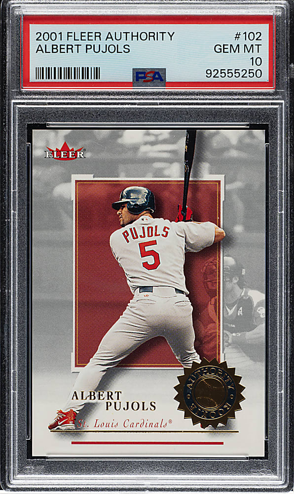 2001 Fleer Authority #102 Albert Pujols Rookie #694/2,001 PSA GEM MINT 10