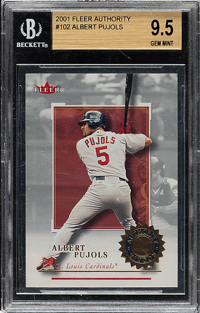2001 Fleer Authority #102 Albert Pujols Rookie #404/2,001 BGS GEM MINT 9.5